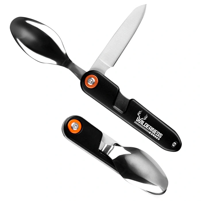 Adventure-Ready 2-in-1 Stainless Steel Camping Spoon – Mealtime Made Easy!